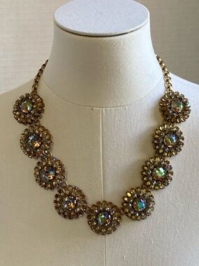 RARE J.Crew Jumbo Brûlée Statement Necklace - Aurora Borealis